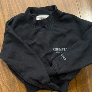 Essentials Black Crewneck kids Sweater